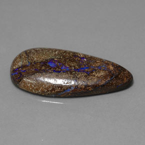 Opale boulder naturale multicolore da 12,04 ct, taglio a pera, opaco