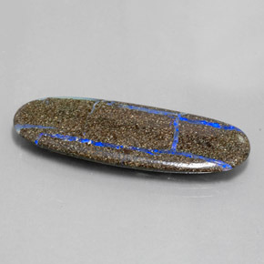 Opale boulder naturale multicolore da 13,97 ct, taglio ovale, opaco