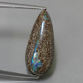 Opale masso Multicolore naturale da 9.27 ct, Forma a pera, Opaco