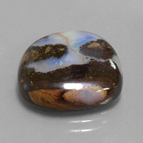 Opale boulder naturale multicolore da 8,26 ct, forma fantasia, opaco