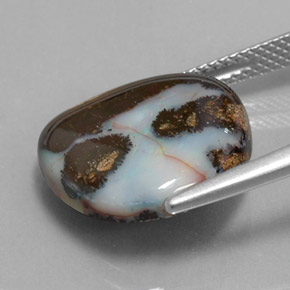 Opale boulder naturale multicolore da 8,26 ct, forma fantasia, opaco