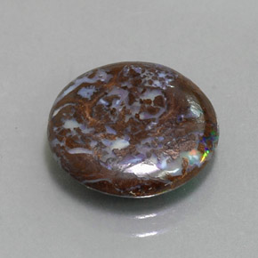 Opale masso Multicolore naturale da 4.48 ct, Taglio rotondo, Opaco