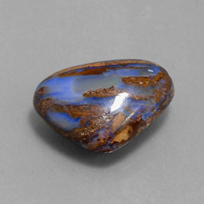 Opale boulder naturale multicolore da 3,78 ct, taglio a pera, opaco