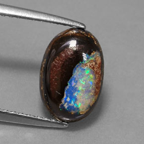 Opale masso Multicolore naturale da 2.22 ct, Taglio ovale, Opaco