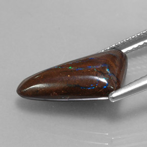 Opale boulder naturale multicolore da 5,10 ct, forma fantasia, opaco