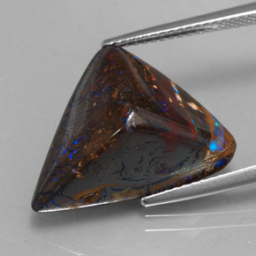 Opale boulder naturale multicolore da 17,35 ct, forma fantasia, opaco