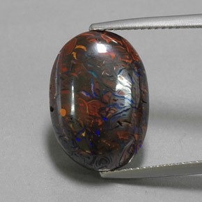 Opale masso Multicolore naturale da 13.07 ct, Ovale, Opaco