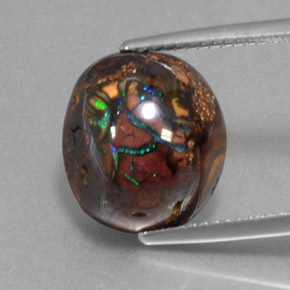 Opale boulder naturale multicolore da 9,42 ct, forma fantasia, opaco