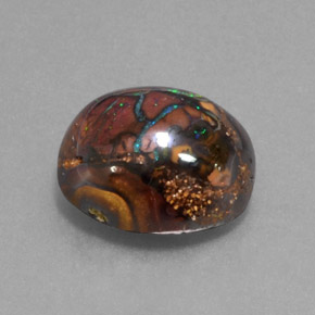 Opale boulder naturale multicolore da 9,42 ct, forma fantasia, opaco