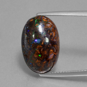 Opale masso Multicolore naturale da 9.69 ct, Taglio ovale, Opaco