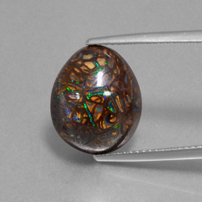 Opale boulder naturale multicolore da 9,07 ct, forma fantasia, opaco