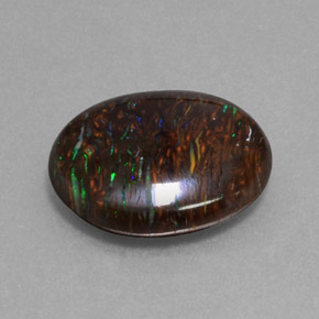 Opale boulder naturale multicolore da 9,47 ct, taglio ovale, opaco