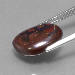 Opale boulder naturale multicolore da 4,96 ct, forma fantasia, opaco