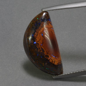 Opale boulder naturale multicolore da 6,07 ct, forma fantasia, opaco