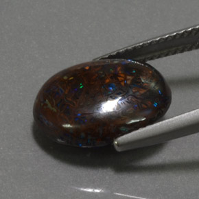 Opale masso Multicolore naturale da 6.16 ct, Taglio ovale, Opaco