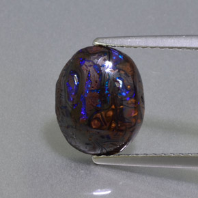 Opale masso Multicolore naturale da 2.96 ct, Taglio ovale, Opaco