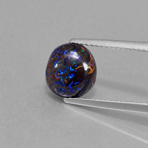 Opale boulder naturale multicolore da 2,96 ct, forma fantasia, opaco