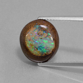 Opale boulder naturale multicolore da 4,79 ct, forma fantasia, opaco