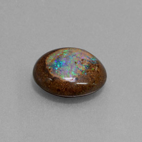 Opale boulder naturale multicolore da 4,79 ct, forma fantasia, opaco