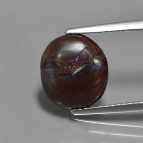 Opale masso Multicolore naturale da 4.97 ct, Taglio ovale, Opaco