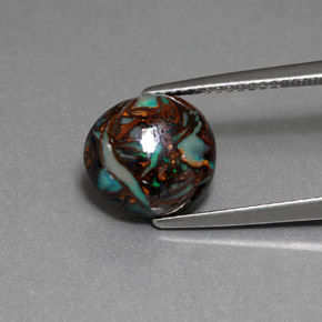 Opale boulder naturale multicolore da 3,61 ct, taglio ovale, opaco