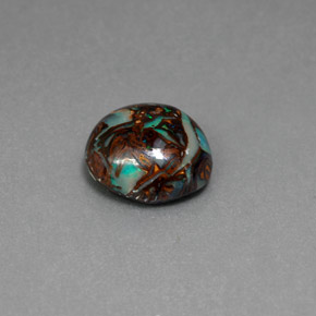 Opale boulder naturale multicolore da 3,61 ct, taglio ovale, opaco