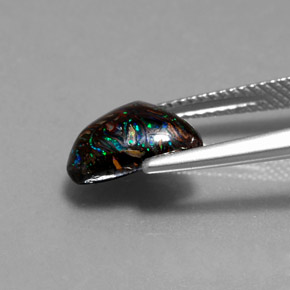 Opale boulder naturale multicolore da 3,13 ct, forma fantasia, opaco
