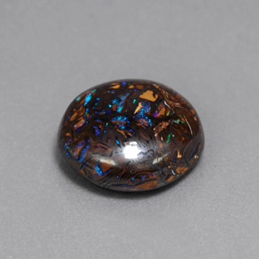 Opale masso Multicolore naturale da 6.30 ct, Taglio rotondo, Opaco