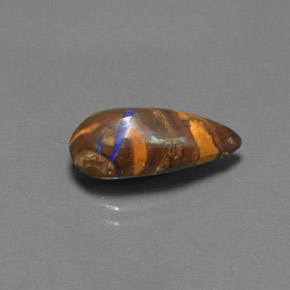 Opale boulder naturale multicolore da 4,55 ct, taglio a pera, opaco