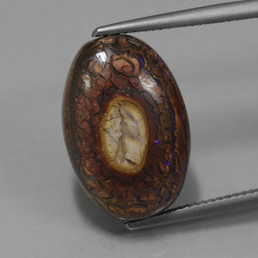 Opale masso Multicolore naturale da 12.77 ct, Taglio ovale, Opaco