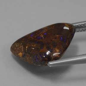 Opale boulder naturale multicolore da 9,90 ct, forma fantasia, opaco