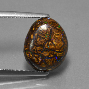 Opale boulder naturale multicolore da 3,94 ct, forma fantasia, opaco