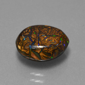 Opale boulder naturale multicolore da 3,94 ct, forma fantasia, opaco