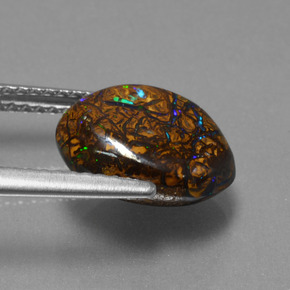 Opale boulder naturale multicolore da 3,94 ct, forma fantasia, opaco