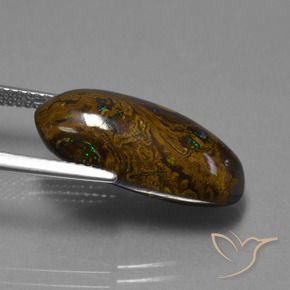 Opale masso Multicolore naturale da 12.87 ct, Ovale, Opaco