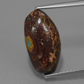 Opale boulder naturale multicolore da 4,45 ct, forma fantasia, opaco