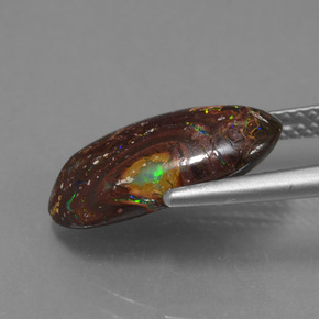 Opale boulder naturale multicolore da 4,45 ct, forma fantasia, opaco