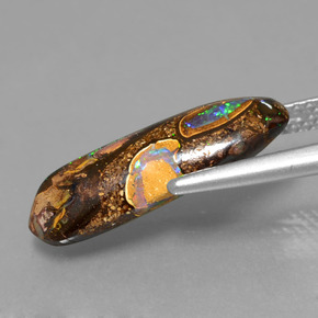 Opale boulder naturale multicolore da 4,26 ct, forma fantasia, opaco