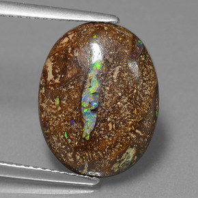 Opale masso Multicolore naturale da 5.89 ct, Taglio ovale, Opaco
