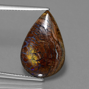 Opale masso Multicolore naturale da 7.69 ct, Forma a pera, Opaco