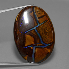 Opale boulder naturale multicolore da 66,28 ct, taglio ovale, opaco