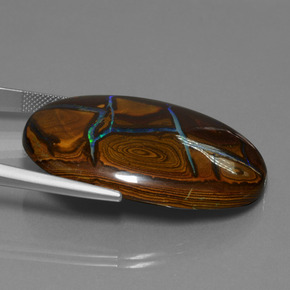 Opale boulder naturale multicolore da 66,28 ct, taglio ovale, opaco