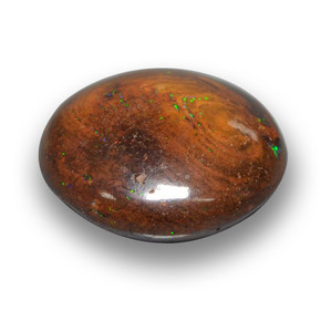 Opale boulder naturale multicolore da 6,96 ct, taglio rotondo, opaco