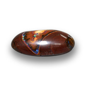 Opale boulder naturale multicolore da 5,40 ct, taglio ovale, opaco