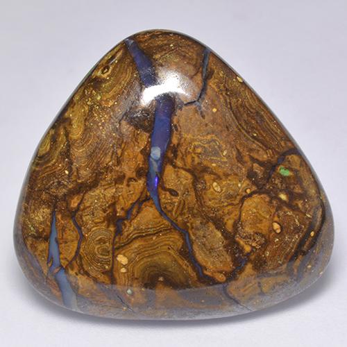 Opale boulder multicolore naturale da 32,30 ct, trillion, opaco