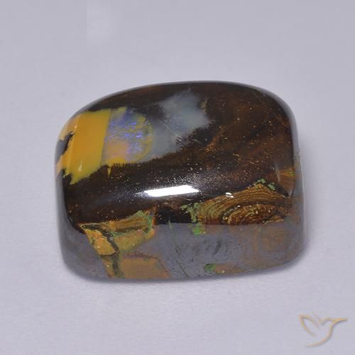 Opale masso Multicolore naturale da 13.46 ct, Cuscino, Opaco