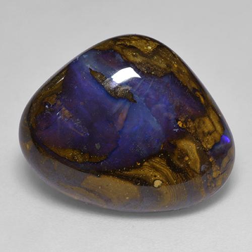 Opale boulder naturale multicolore da 13,03 ct, taglio a pera, opaco