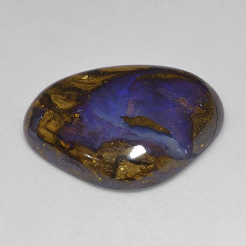 Opale boulder naturale multicolore da 13,03 ct, taglio a pera, opaco