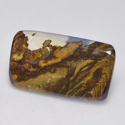 Opale boulder naturale multicolore da 2,58 ct, taglio a cuscino, traslucido