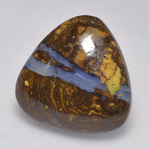 Opale boulder naturale multicolore da 8,20 ct, trillion, opaco